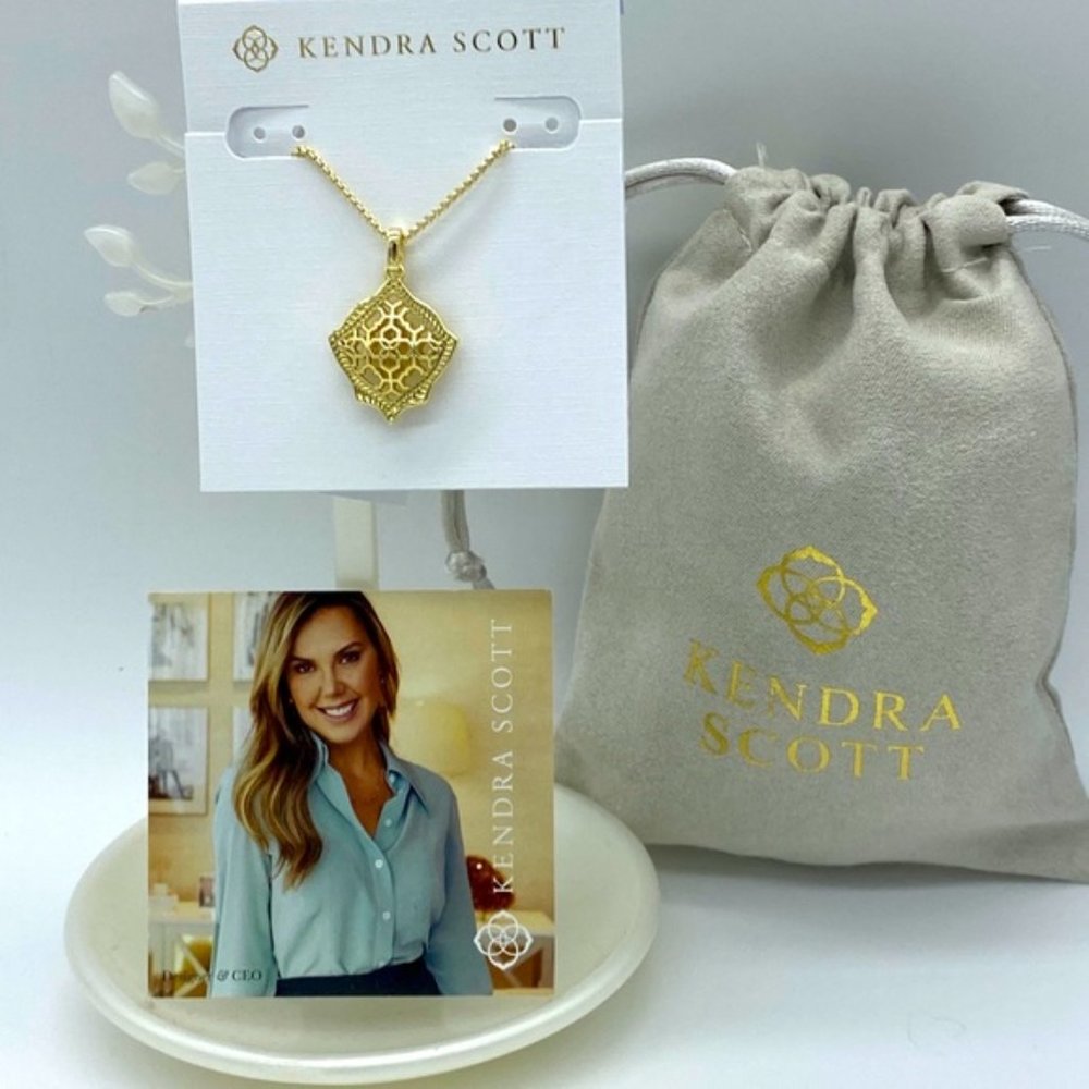 New Kendra Scott Kasey Long Filigree Necklace Adjustable